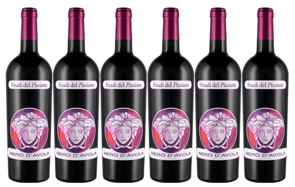 Feudi del Pisciotto 6 Bottle Pack Versace Nero d'Avola Terre Siciliane  2020 750ml
