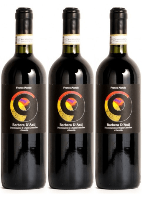 Franco Mondo 3 Bottle Pack Barbera d'Asti  2015 750ml