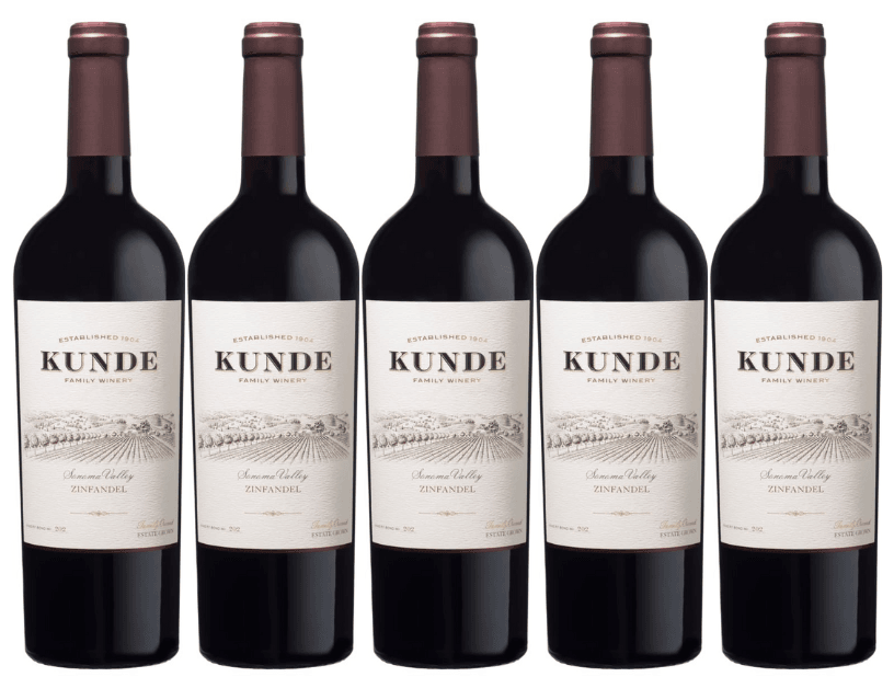 Kunde Family 5 Bottle Pack Estate Zinfandel 2018 750ml