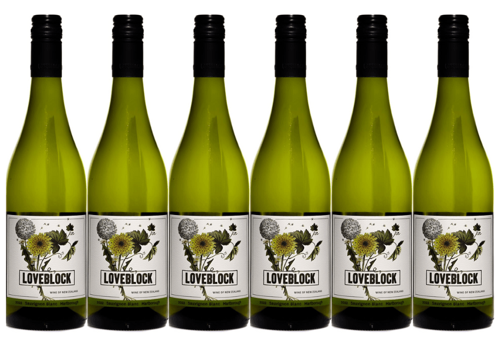 Loveblock 6 Bottle Pack Marlborough Sauvignon Blanc 2022 750ml