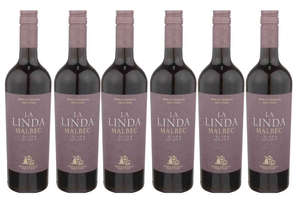 Luigi Bosca Finca 6 Bottle Pack La Linda Malbec 2021 750ml
