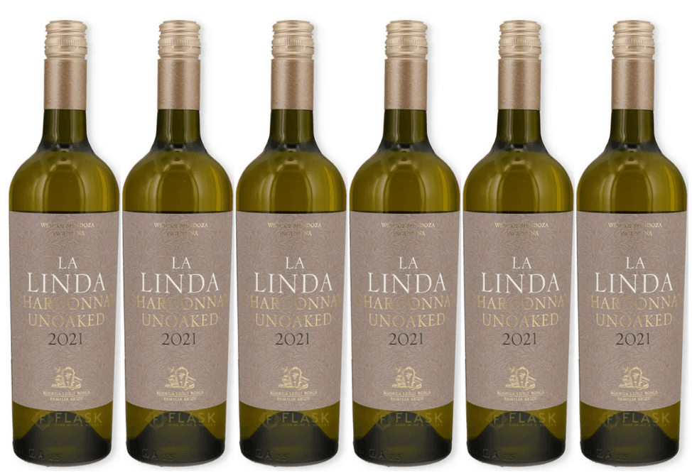 Luigi Bosca Finca 6 Bottle Pack La Linda Unoaked Chardonnay 2021 750ml