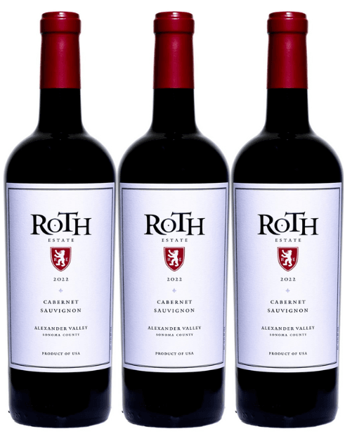 Roth Estate 3 Bottle Pack Cabernet Sauvignon 2022 750ml