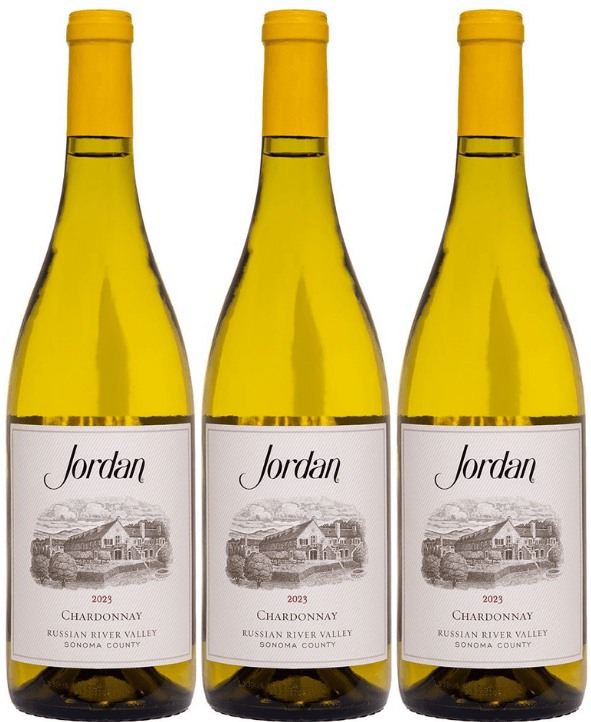 Jordan Winery 3 Bottle Pack Russian River Valley Chardonnay 2023 750ml