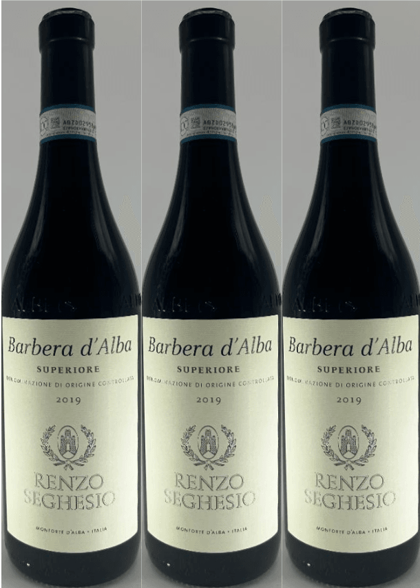 Renzo Seghesio Barbera 3 Bottle Pack d'Alba Superiore 2019 750ml