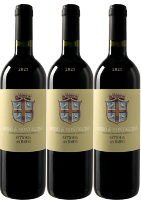 Fattoria dei Barbi 3 Bottle Pack Rosso di Montalcino 2021 750ml