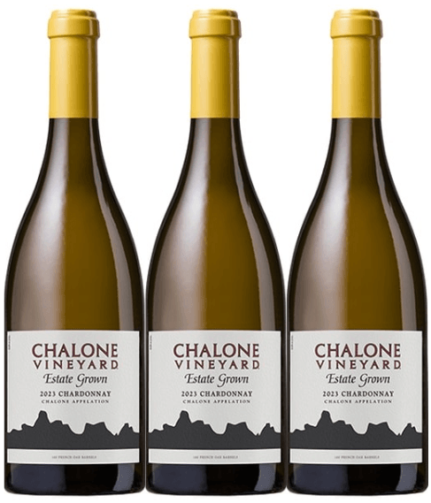 Chalone Vineyard 3 Bottle Pack Estate Grown Chardonnay 2023 750ml