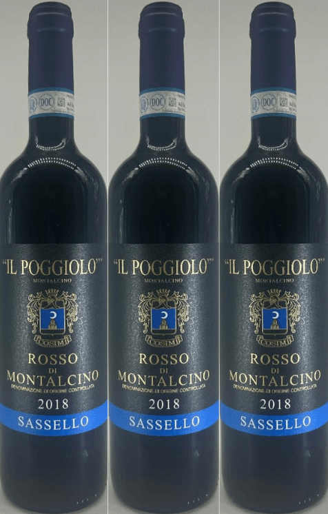 Il Poggiolo Rodolfo Cosimi 3 Bottle Pack 'Sassello' Rosso di Montalcino 2018 750ml