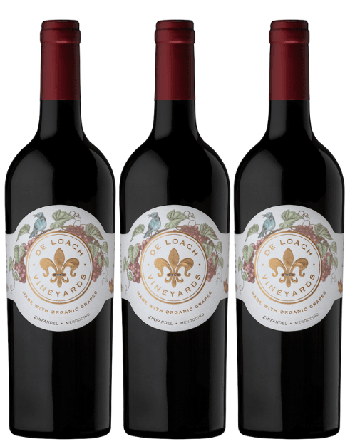 DeLoach Vineyards 3 Bottle Pack Organic Zinfandel Mendocino 2022 750ml